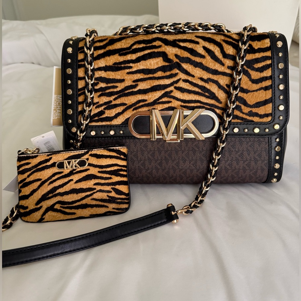 Michael Kors Tiger Print Shoulder Bag